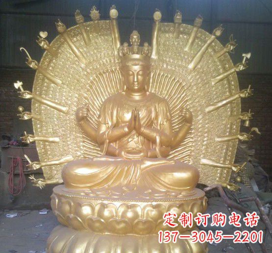 合肥漆金铜雕佛像