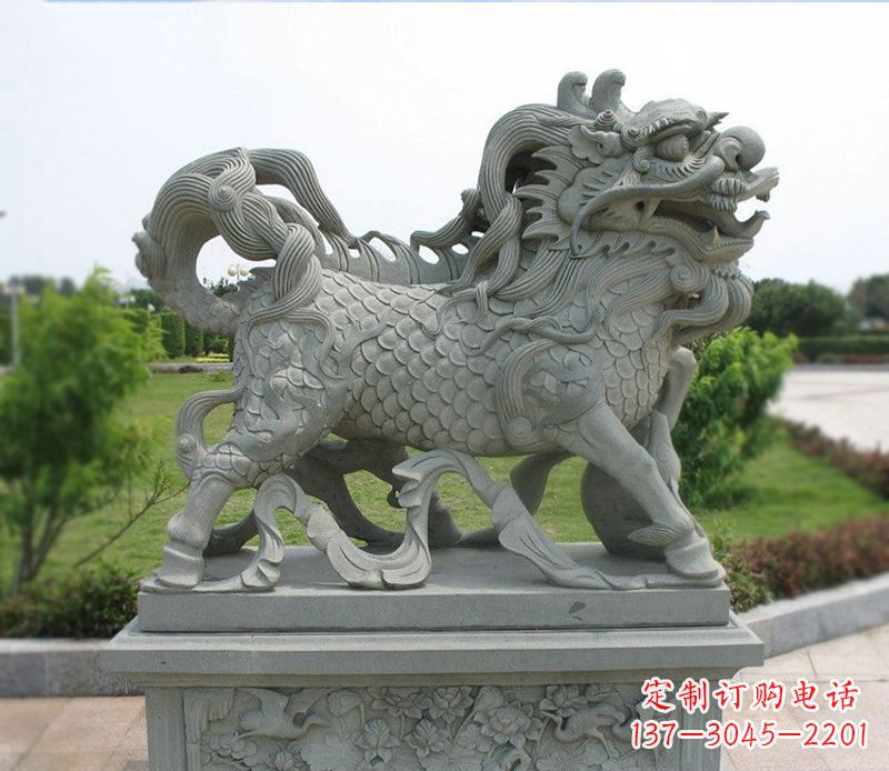 合肥典雅经典,麒麟招财石雕把你的梦想变成现实