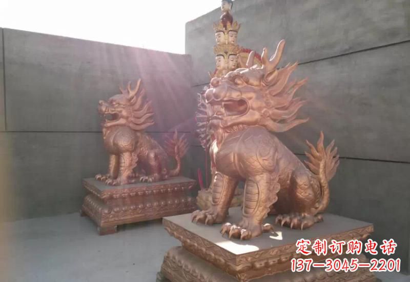 合肥拥有传统文化魅力的麒麟铸铜雕塑