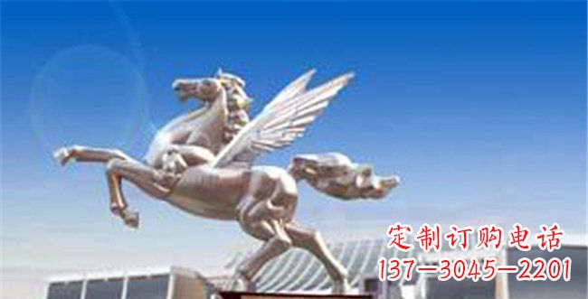 合肥企业不锈钢飞马腾飞雕塑