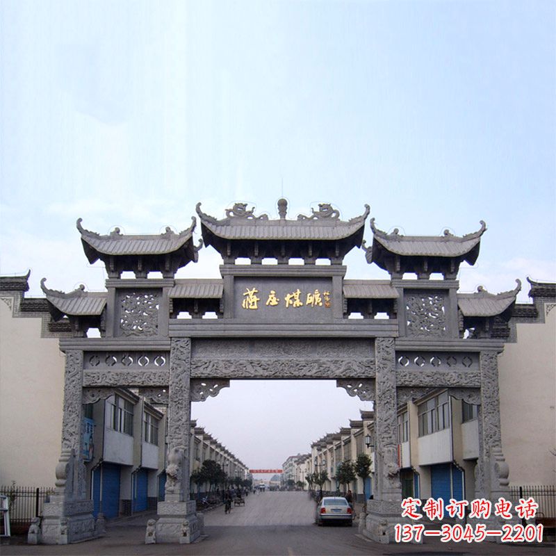 合肥让古典艺术绽放在您的家园中——中领雕塑仿古石雕牌楼