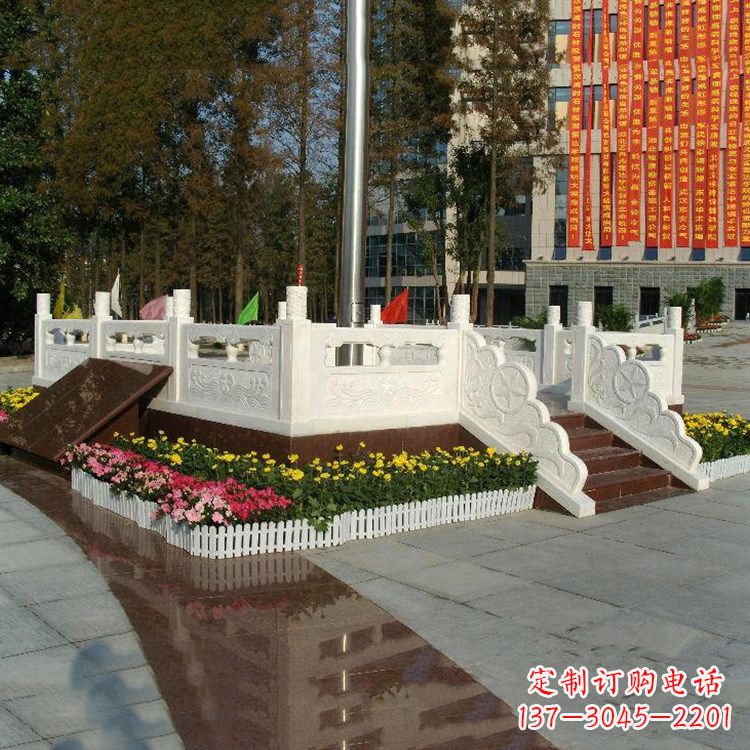 合肥高端定制玉石汉白玉石雕广场升旗台