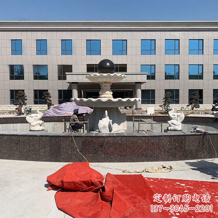 合肥中领雕塑:招财石雕喷泉雕塑