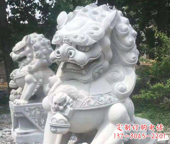 合肥中领雕塑:精致石雕狮子捕捉震撼动人的气势