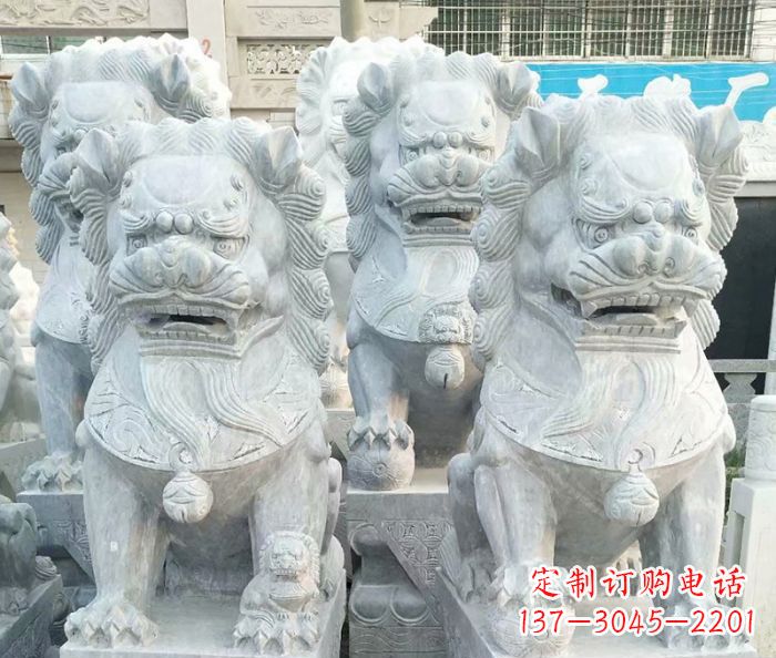 合肥企业景观装饰大理石狮子雕塑