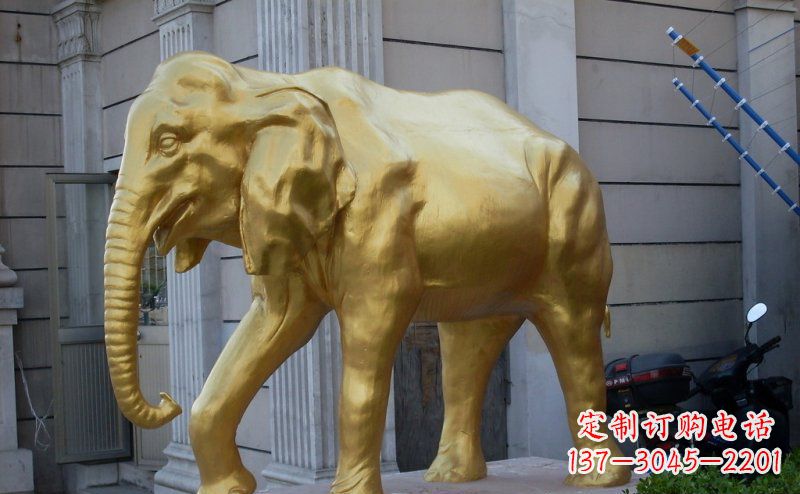 合肥中领雕塑:精美的大象铜雕
