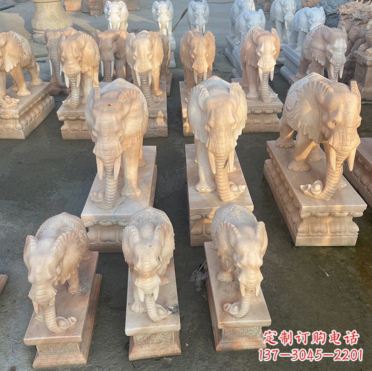 合肥翘鼻大象石雕,传承经典浓烈之美