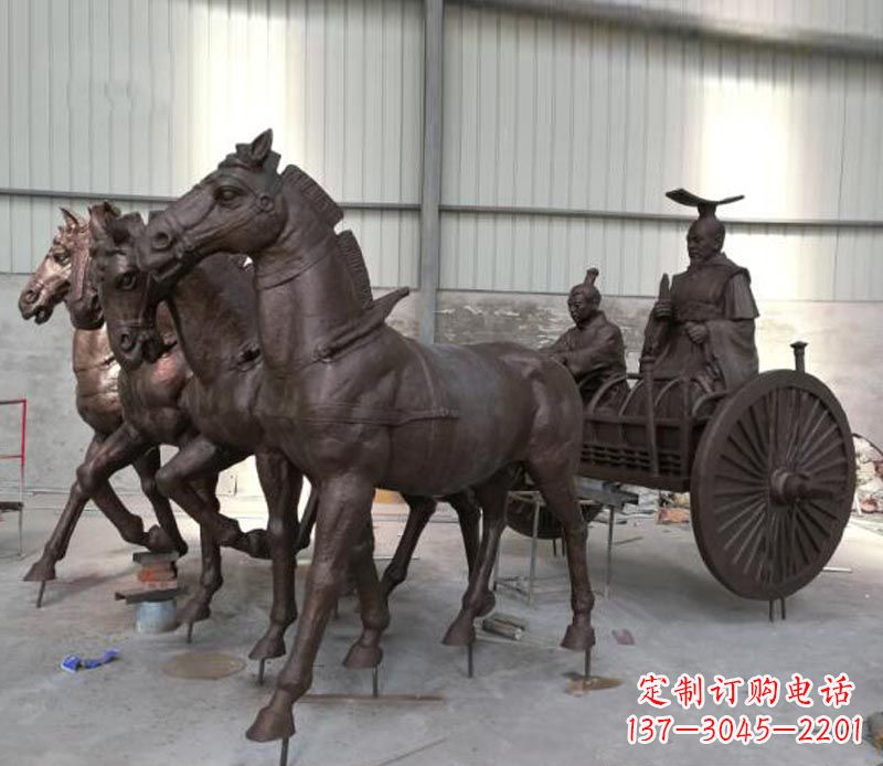 合肥马车雕塑-传承秦朝历史文化