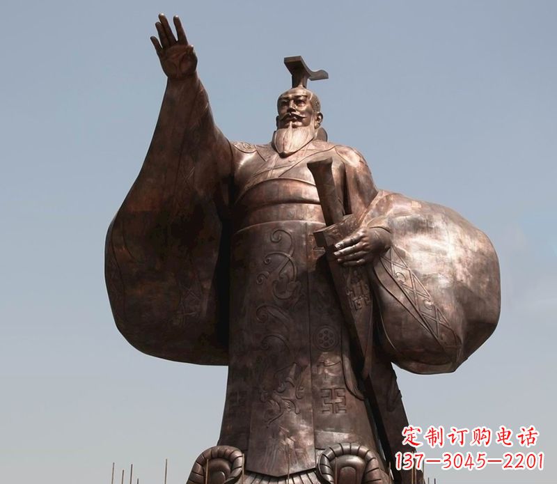 合肥秦始皇铜雕精美塑像,让历史回溯至您身边