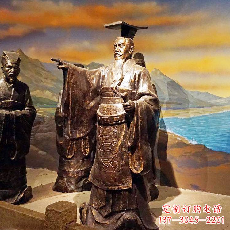 合肥中领雕塑-精美秦始皇大型铜雕像