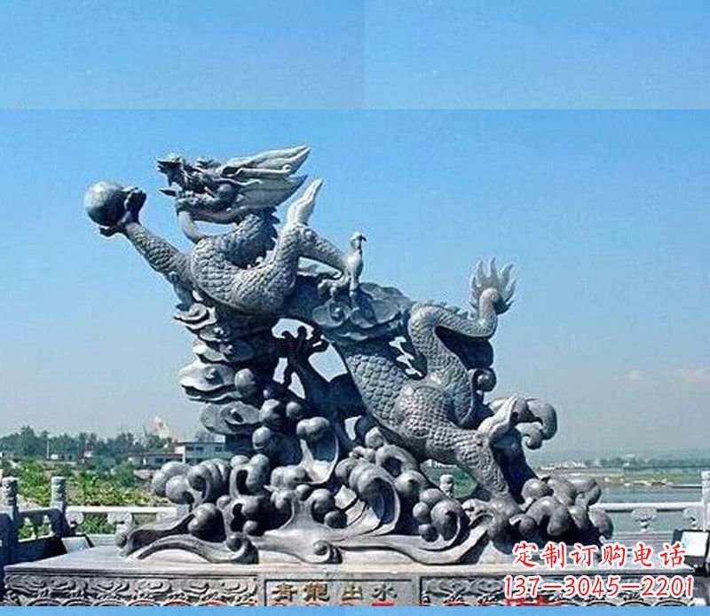 合肥中领雕塑独一无二的青龙出水雕塑