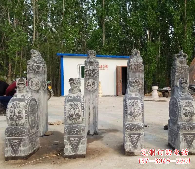 合肥青石抱鼓石门墩雕塑