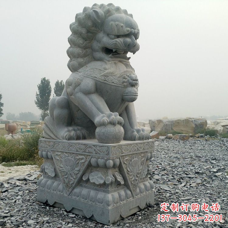 合肥青石北京狮子雕塑,雕刻传承千古之魅力