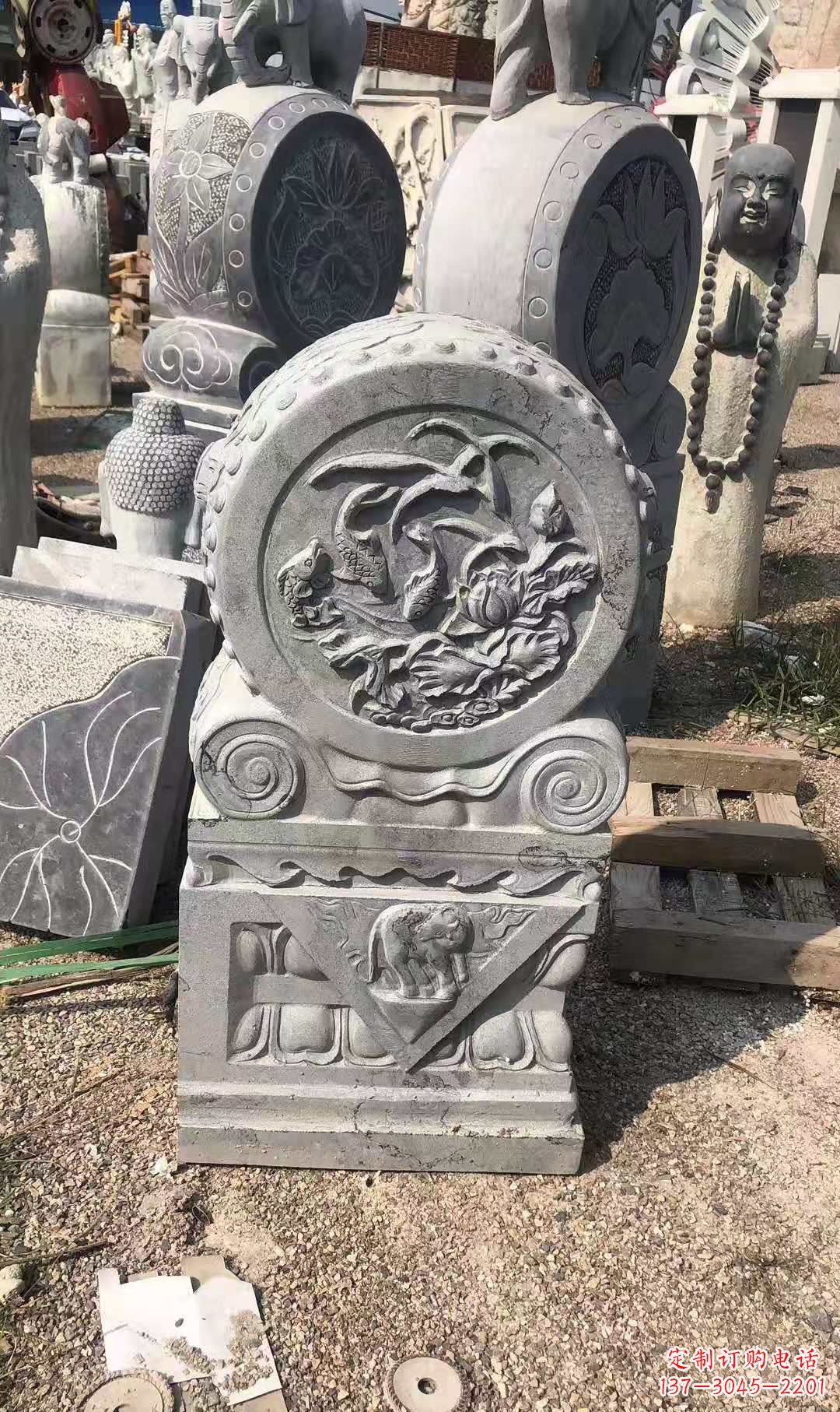 合肥别具一格的门墩青石仿古雕塑