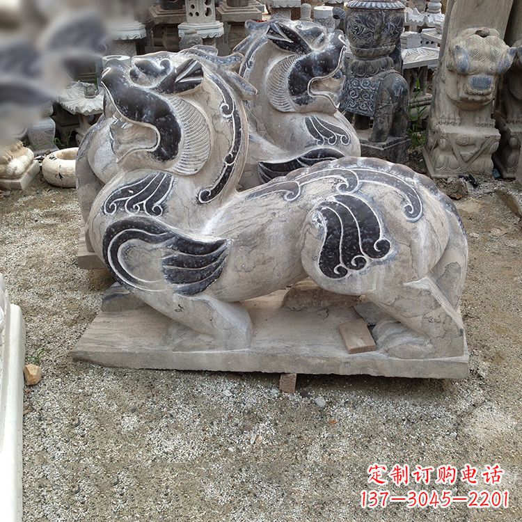 合肥青石仿古辟邪貔貅石雕