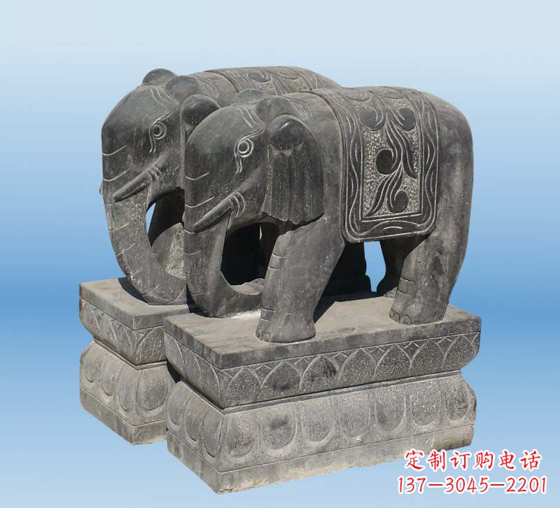 合肥仿古石雕大象,雕刻出精美之美