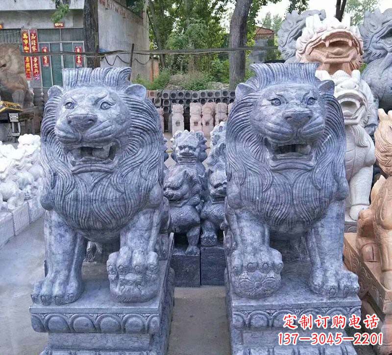 合肥青石仿古西洋狮子石雕