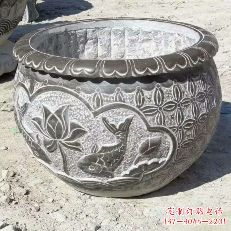 合肥精致青石浮雕水缸,为您打造精美绝伦的定制雕塑