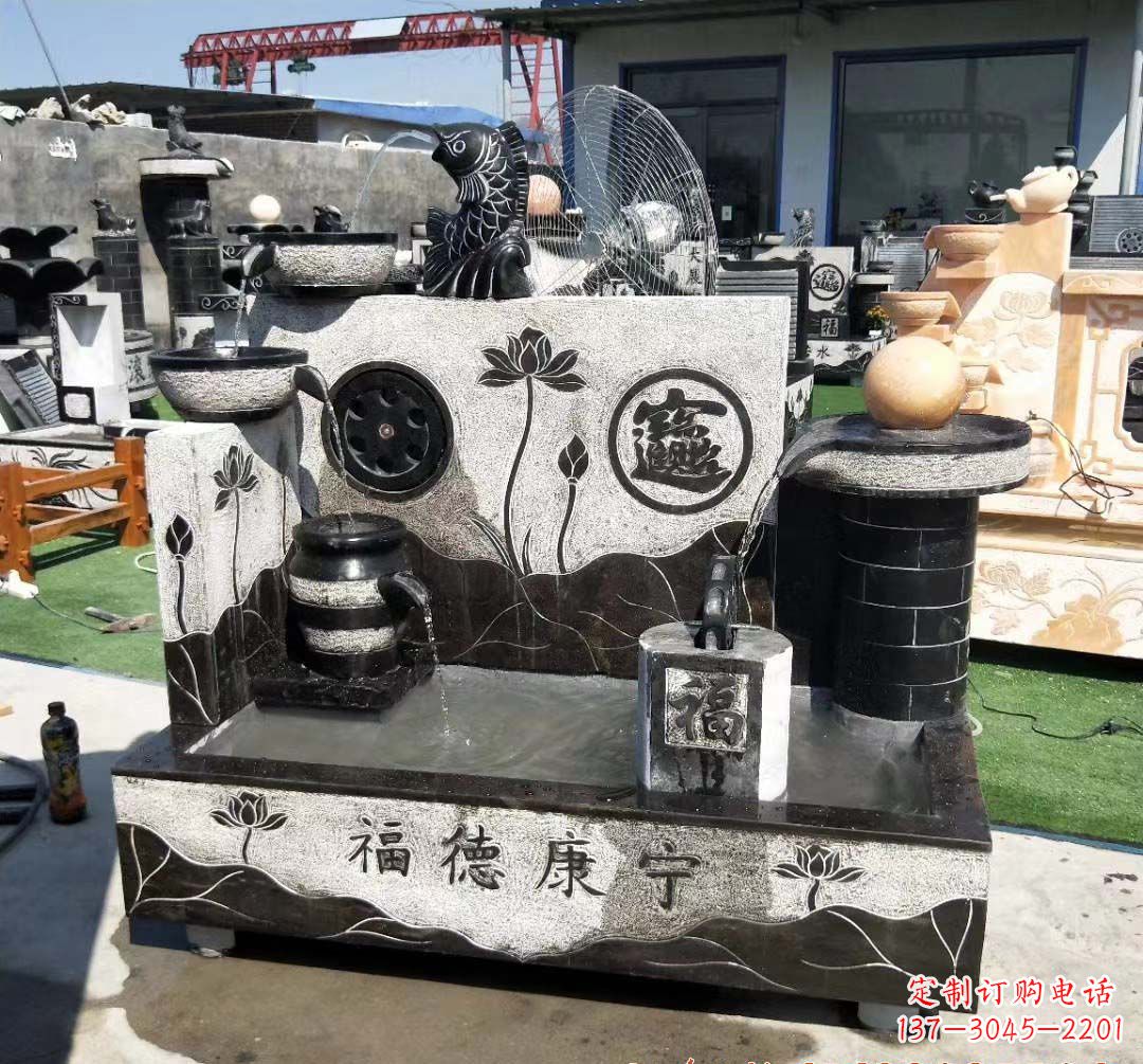 合肥青石水池石雕——美丽水中景观