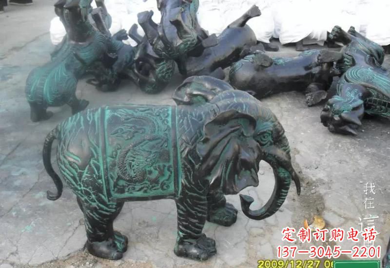 合肥精美青铜大象雕塑,极致线条优雅