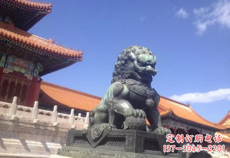 合肥精致青铜狮子雕塑,表达荣耀之美