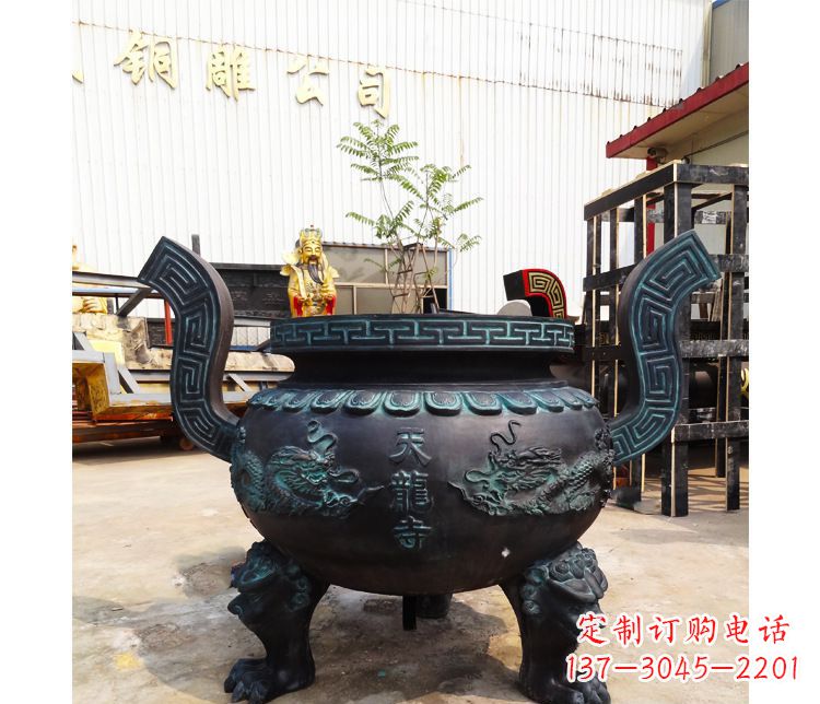 合肥青铜寺庙广场香炉
