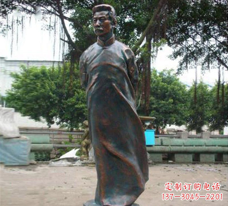 合肥青铜雕塑,精致鲁迅雕像
