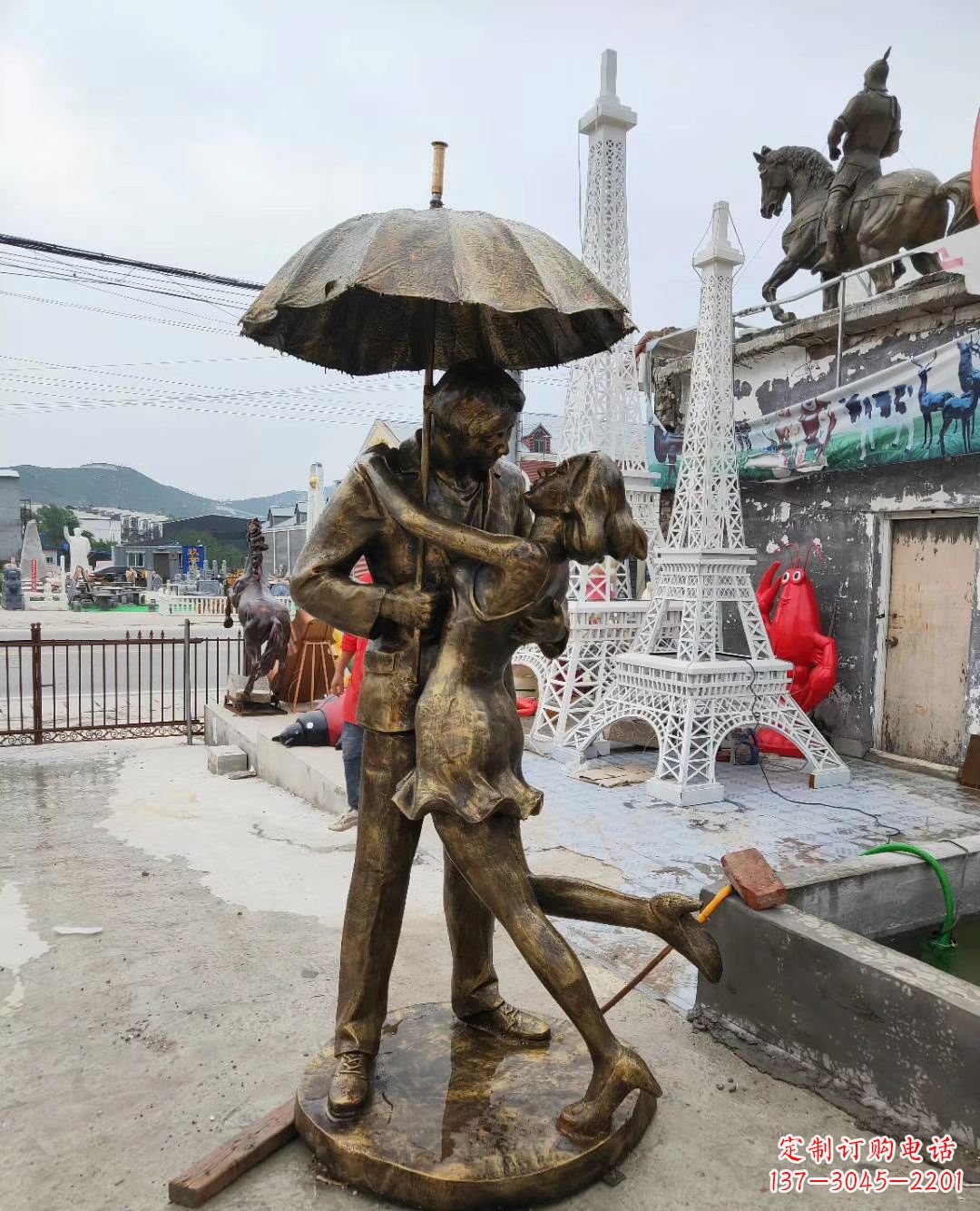 合肥真爱永恒，浪漫情侣铜雕塑