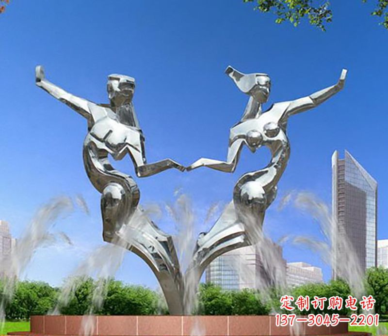 合肥情侣跳舞不锈钢抽象人物