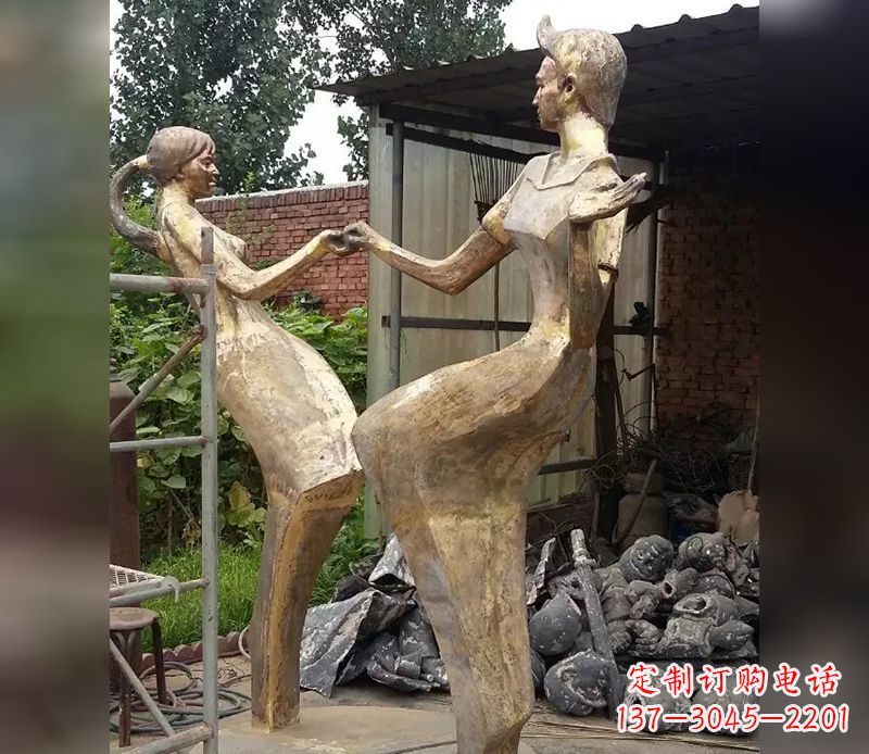 合肥专属情侣,情深伴随铜雕精美绝伦