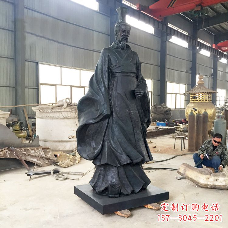 合肥体现古典韵味,屈原铜雕塑!