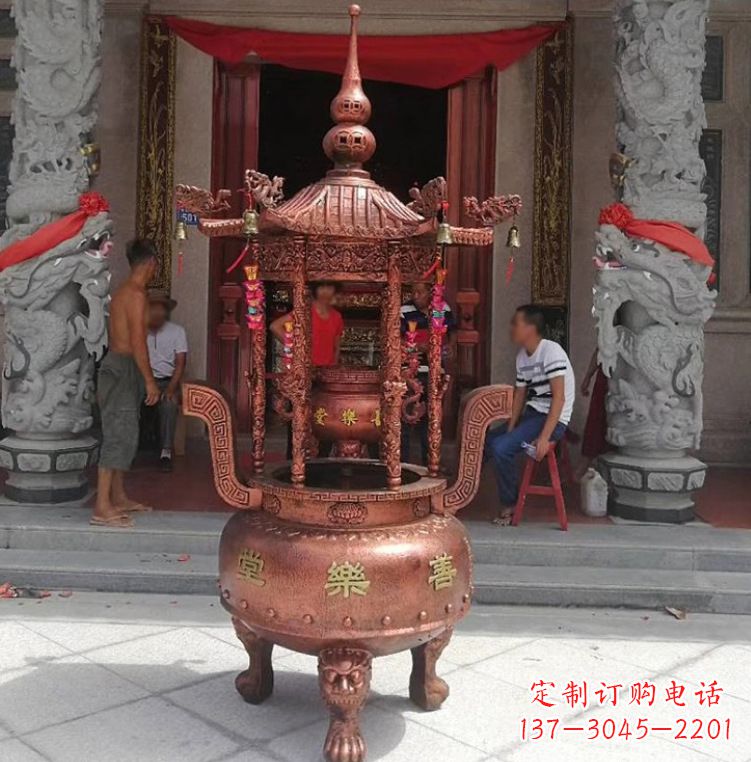 合肥精致全铜小香炉雕塑