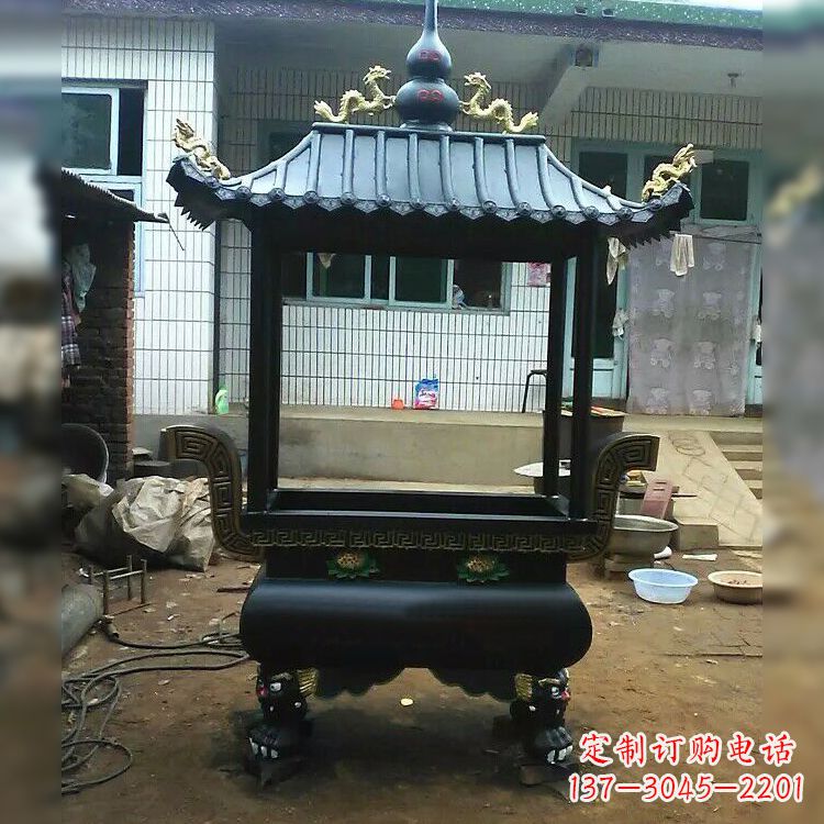 合肥中领雕塑精美全铜香炉古典雕塑