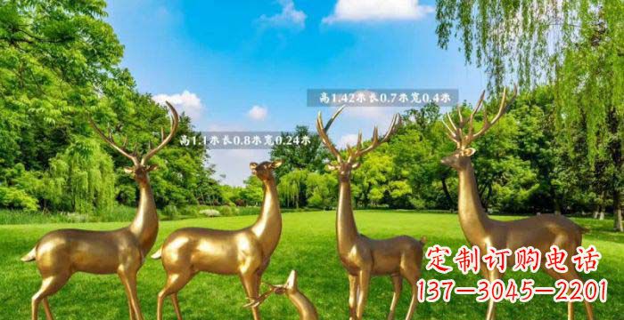 合肥美轮美奂的鹿雕塑,是铜雕工艺在古典雕塑艺…