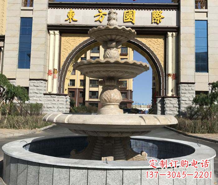 合肥三层欧式喷泉小区石雕