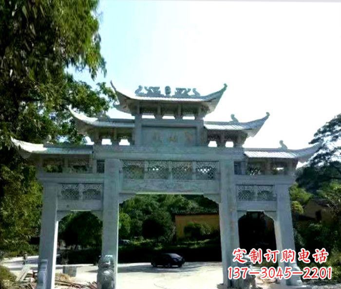 合肥艺术般的精美大理石牌坊雕塑,为您的家增添高雅气质
