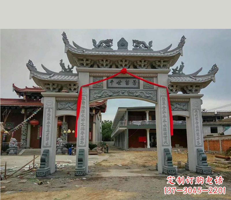 合肥以传统工艺为源的独特牌坊石雕