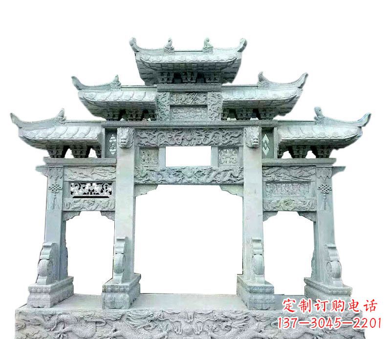 合肥中领雕塑仿古牌坊石雕定制