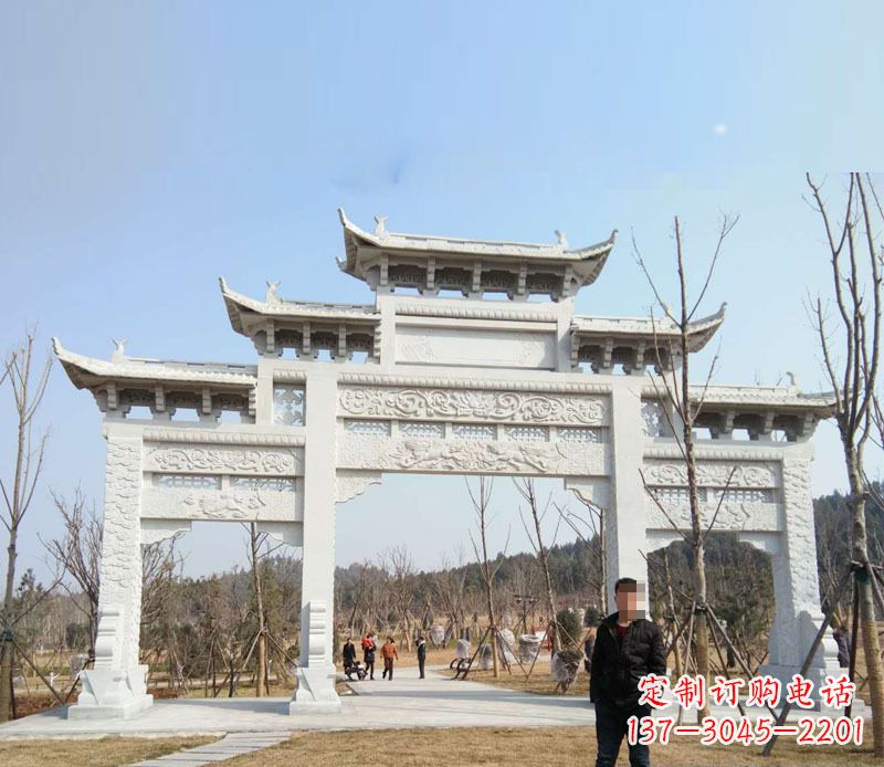 合肥中领雕塑-牌坊石雕精美无比