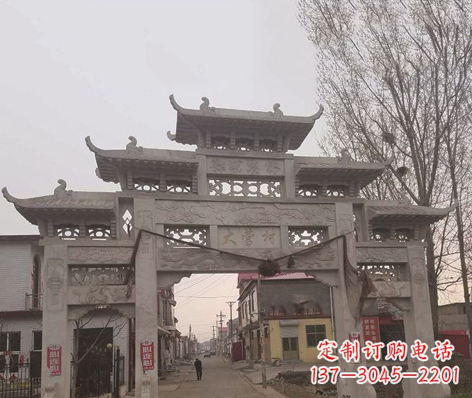 合肥精美牌坊石雕,定制精美属于您的雕塑
