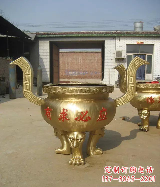 合肥三足香炉铜雕,装点你的寺庙