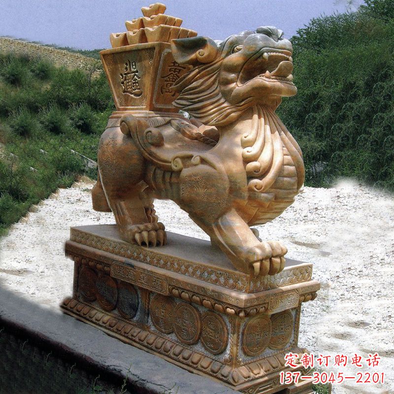 合肥商场企业看门神兽“日进斗金”招财貔貅石雕