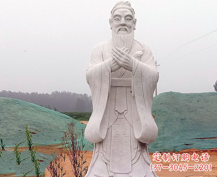 合肥中领雕塑:精致雕刻的少海公园孔子雕像