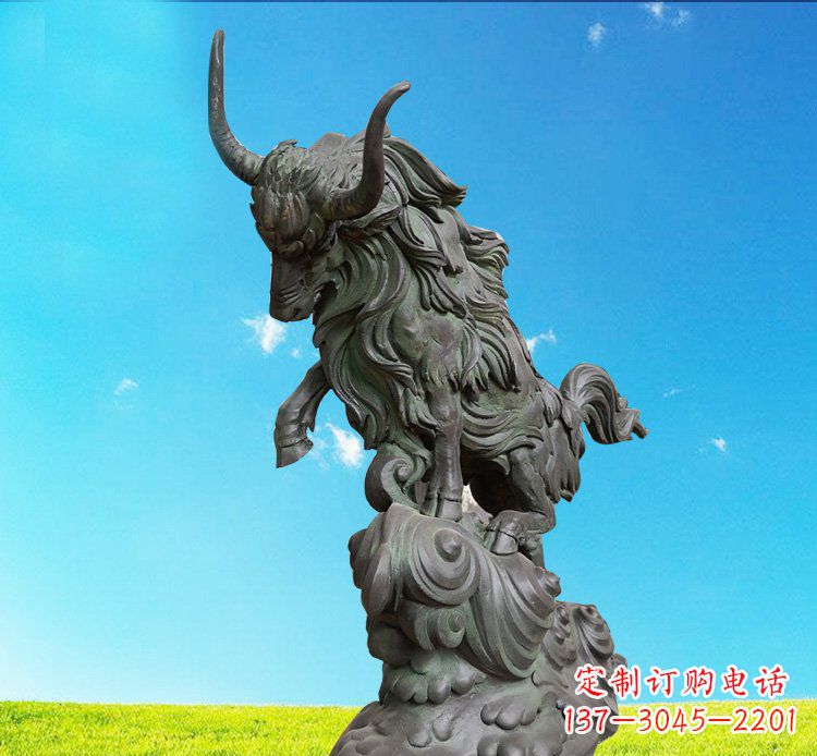 合肥中领雕塑神牛踏波铜雕