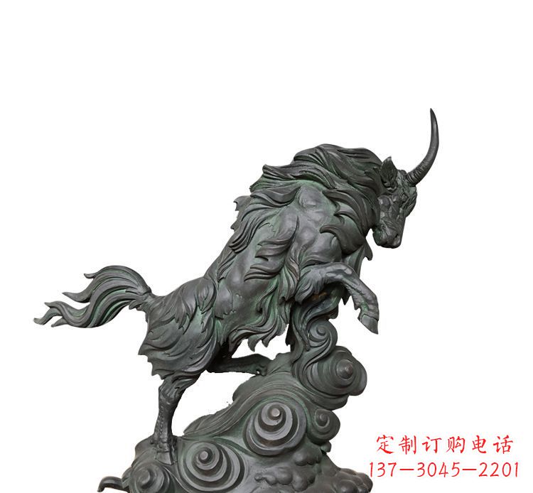 合肥神牛踏波绸缎精美铜雕