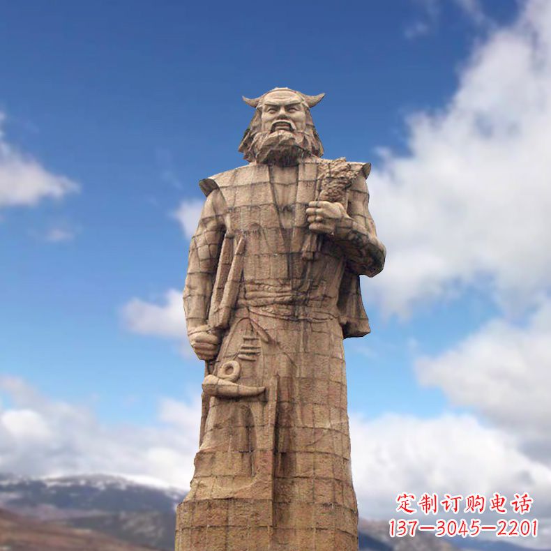 合肥精美神农大型石雕像,由中领雕塑定制