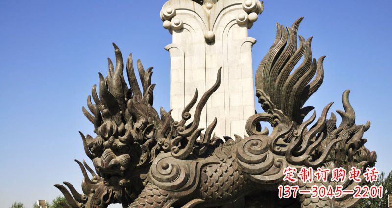 合肥中领雕塑:神兽火麒麟铜雕定制