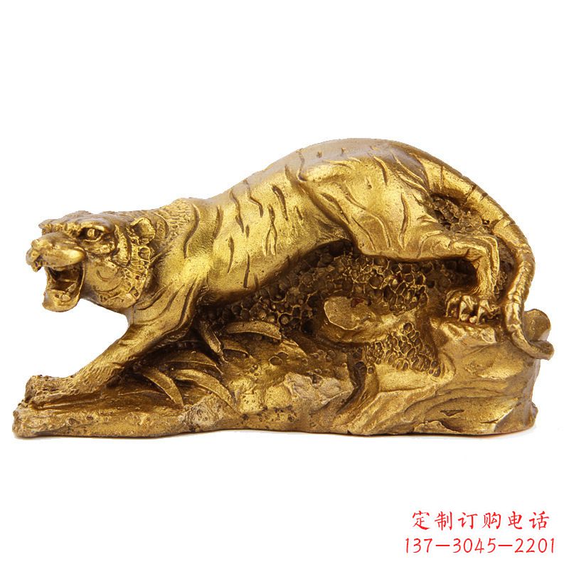 合肥中领雕塑生肖铜虎鎏金摆件,是一款以生肖虎…