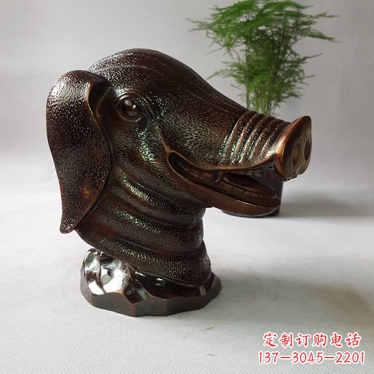 合肥精美完美的生肖猪铜兽首