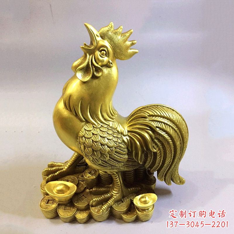 合肥风雅纯铜抓钱鸡雕塑